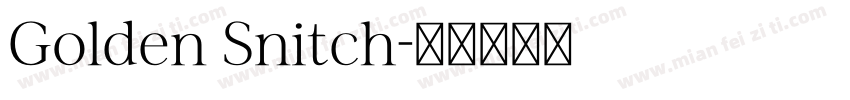 Golden Snitch字体转换